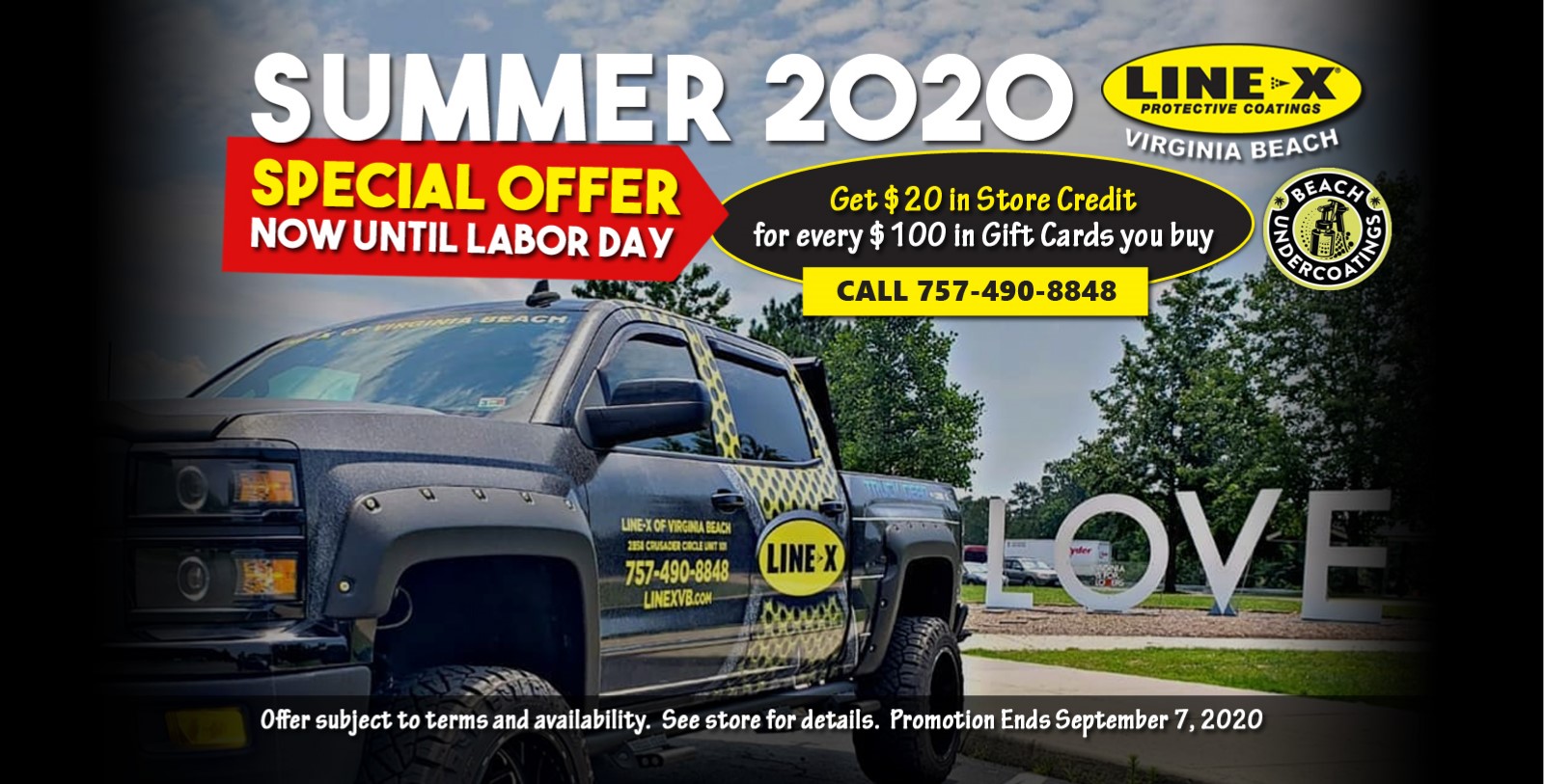 Summer 2020 Special Offer - Get $20 in store credits for every $100 in gift cards you buy between now and Labor Day